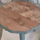 Blue tripod stool