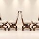 Set of 4 High Renaissance Chairs Carved Walnut 19th Century
