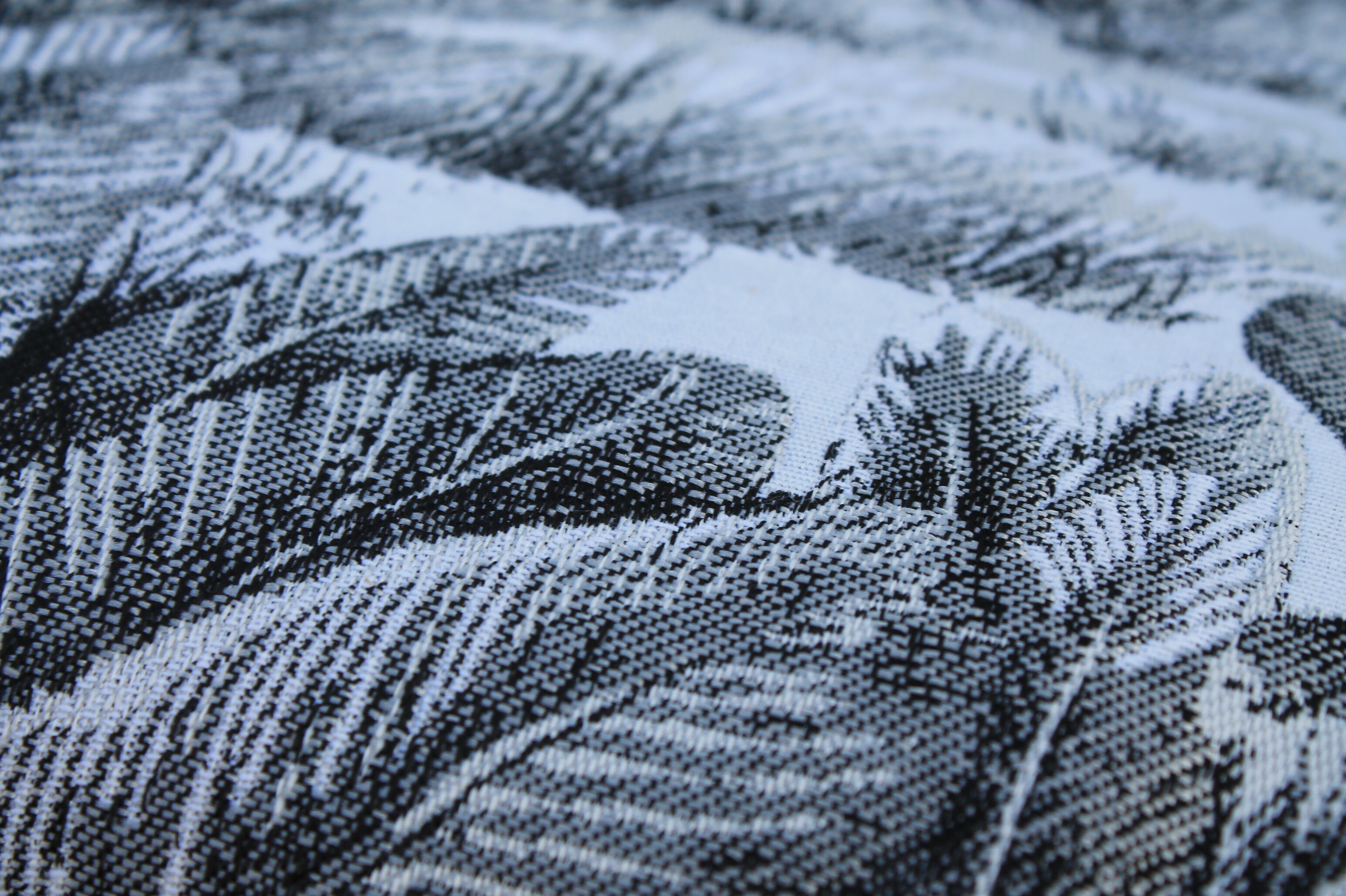 5-piece rattan salon 70/80 year jungle fabric