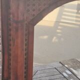 Vintage bamboo and cane mirror