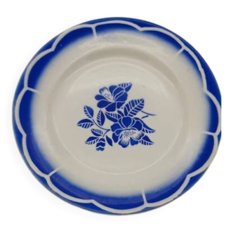Digoin Sarreguemines blue flat plate