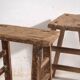 Pair of antique stools for bedside tables (circa 1900). Set of 2 pieces