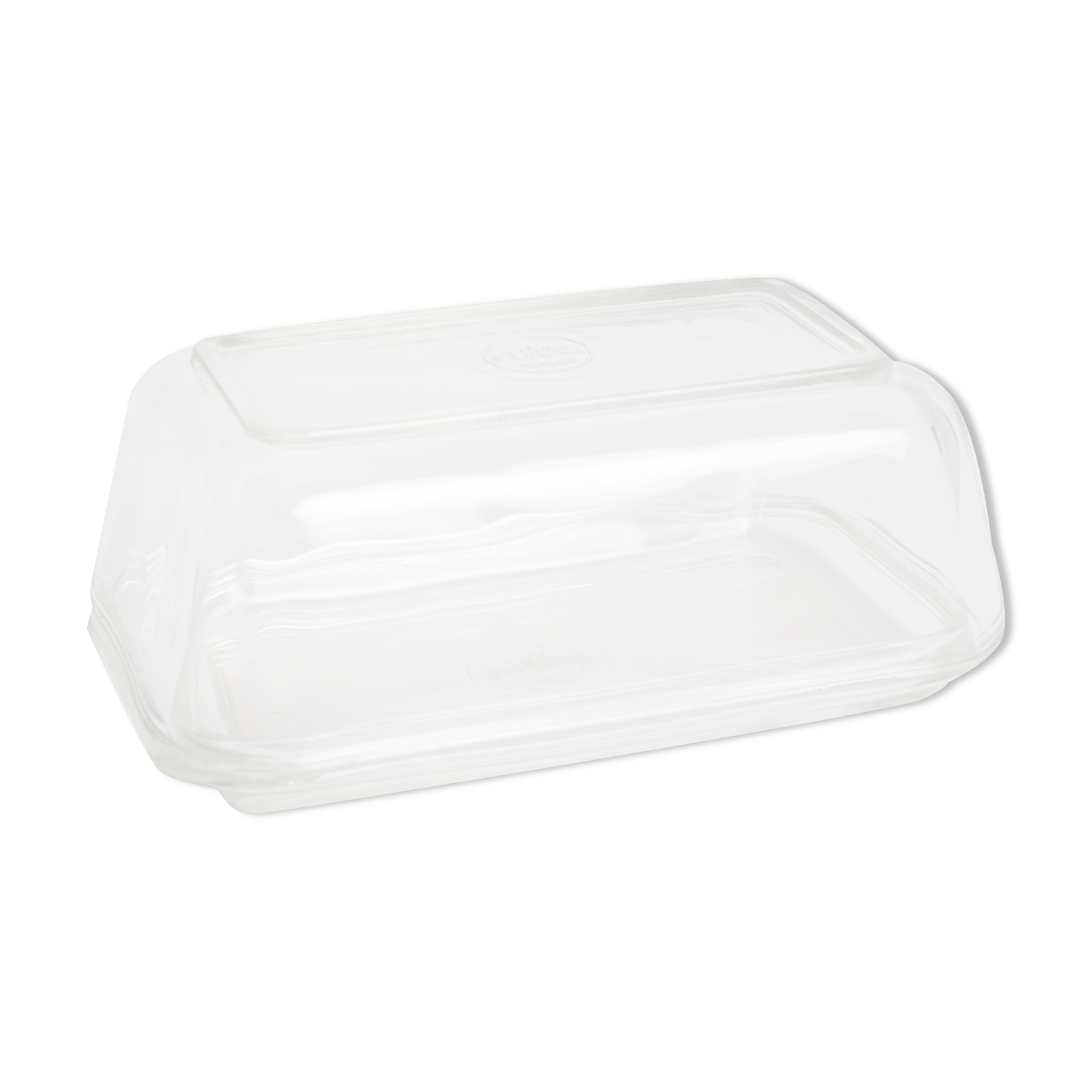 Duralex glass butter dish