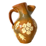 Pitcher jug, flowered pottery