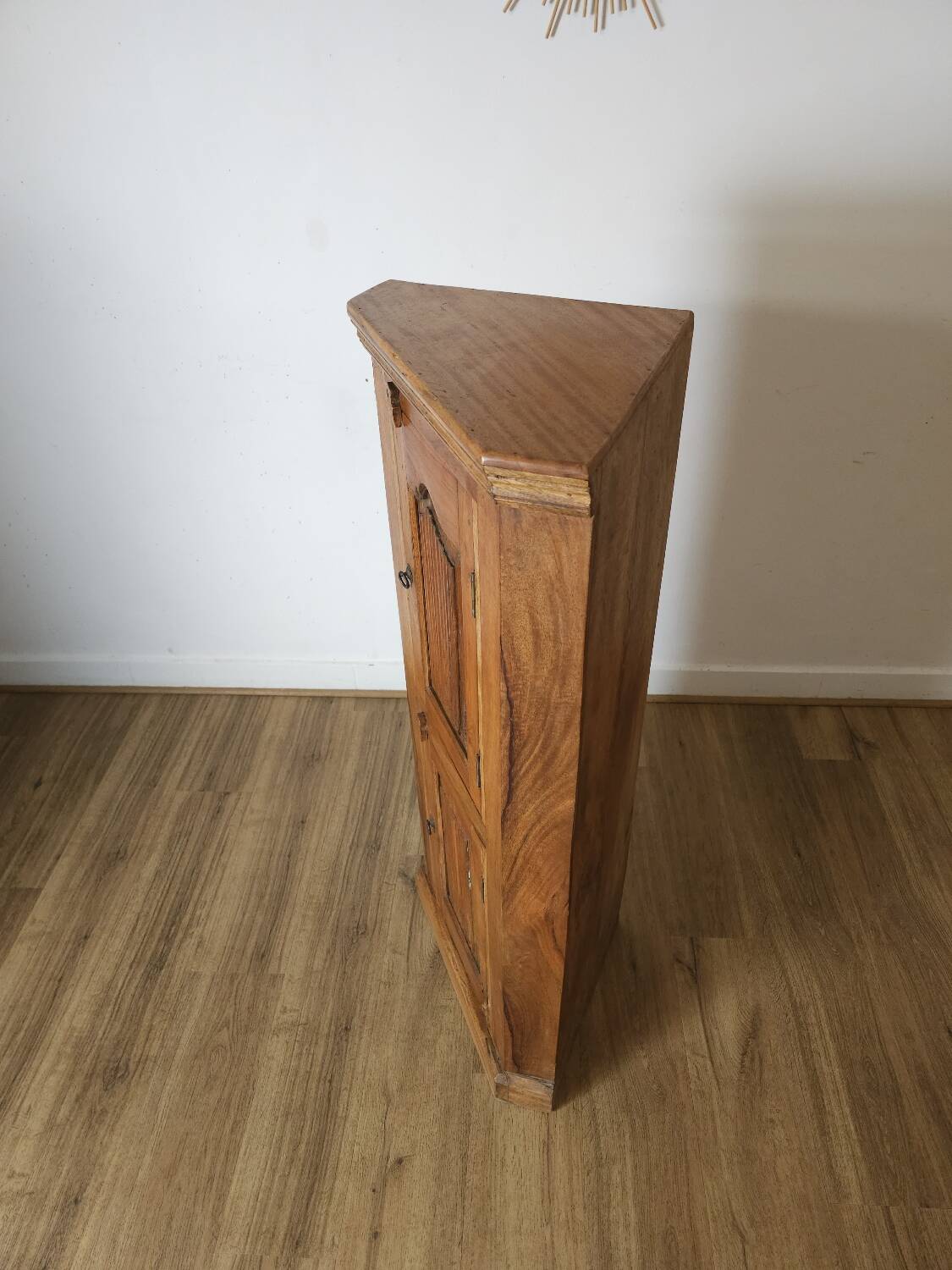Rustic low corner unit, French artisanal work