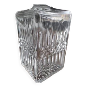 Vintage whiskey decanter in diamond faceted glass airtight stopper