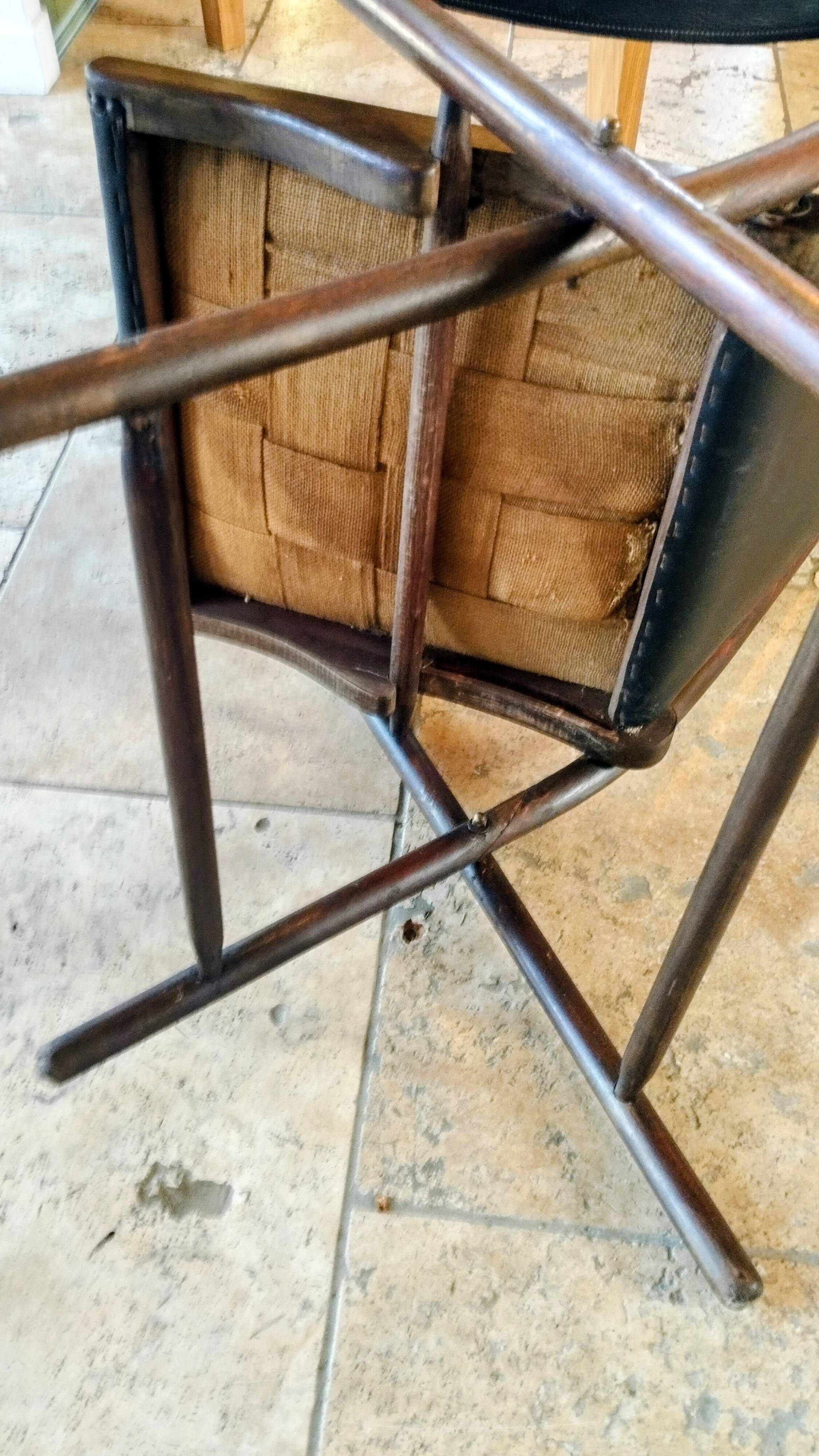 Chaise pliante de campagne vintage