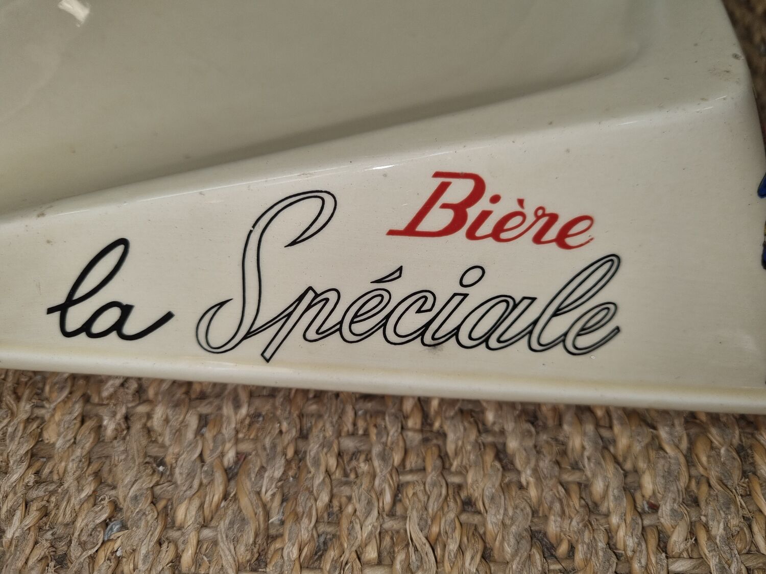 Ashtray La Meuse beer, ceramic from 1970