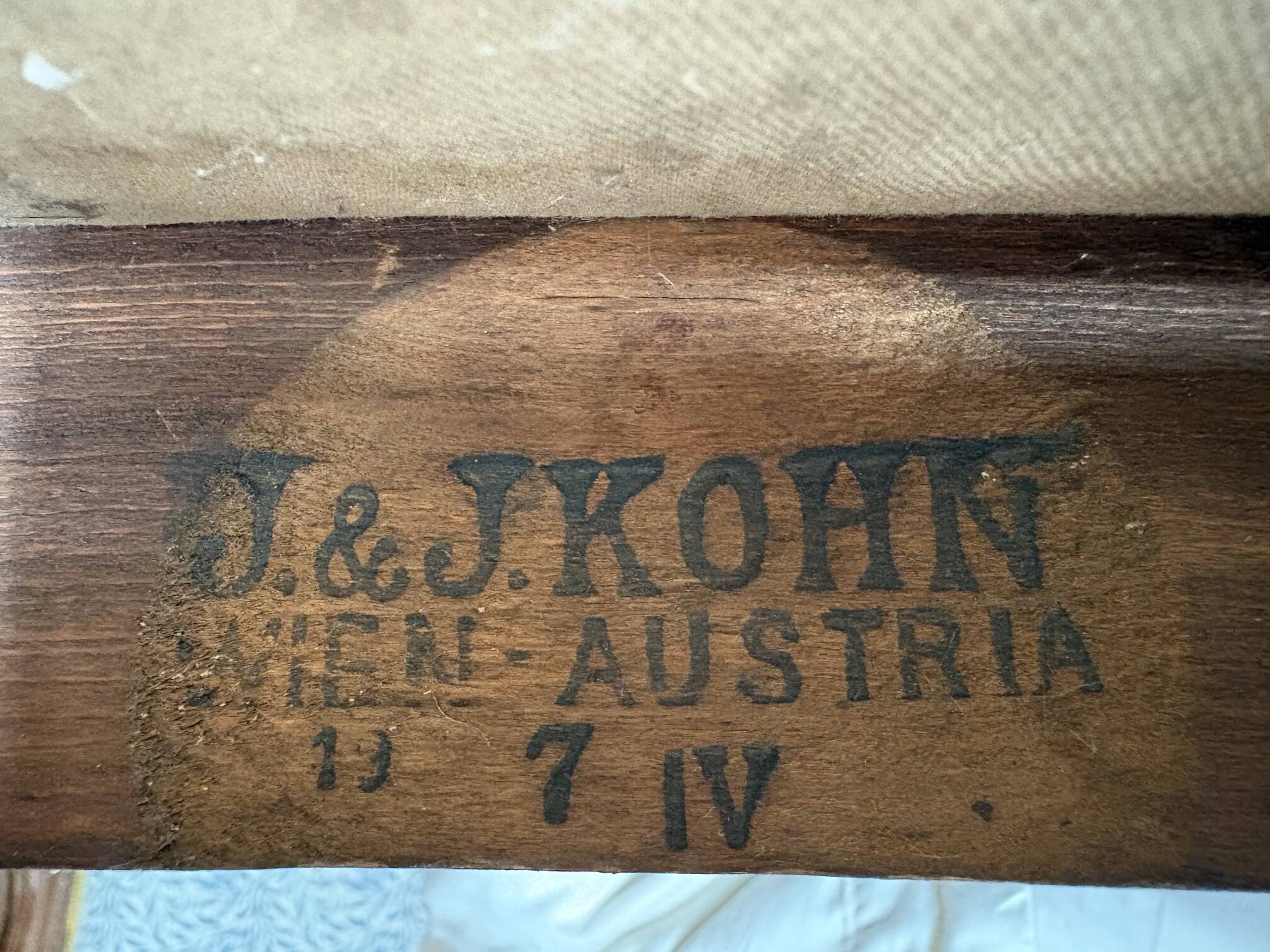 Rare canapé 728/C Gustav Siegel – J. & J. Kohn – Vienna circa 1905