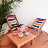 Wooden doll garden furniture