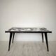Abstract Painted Dining Table in Black and White, 1953
