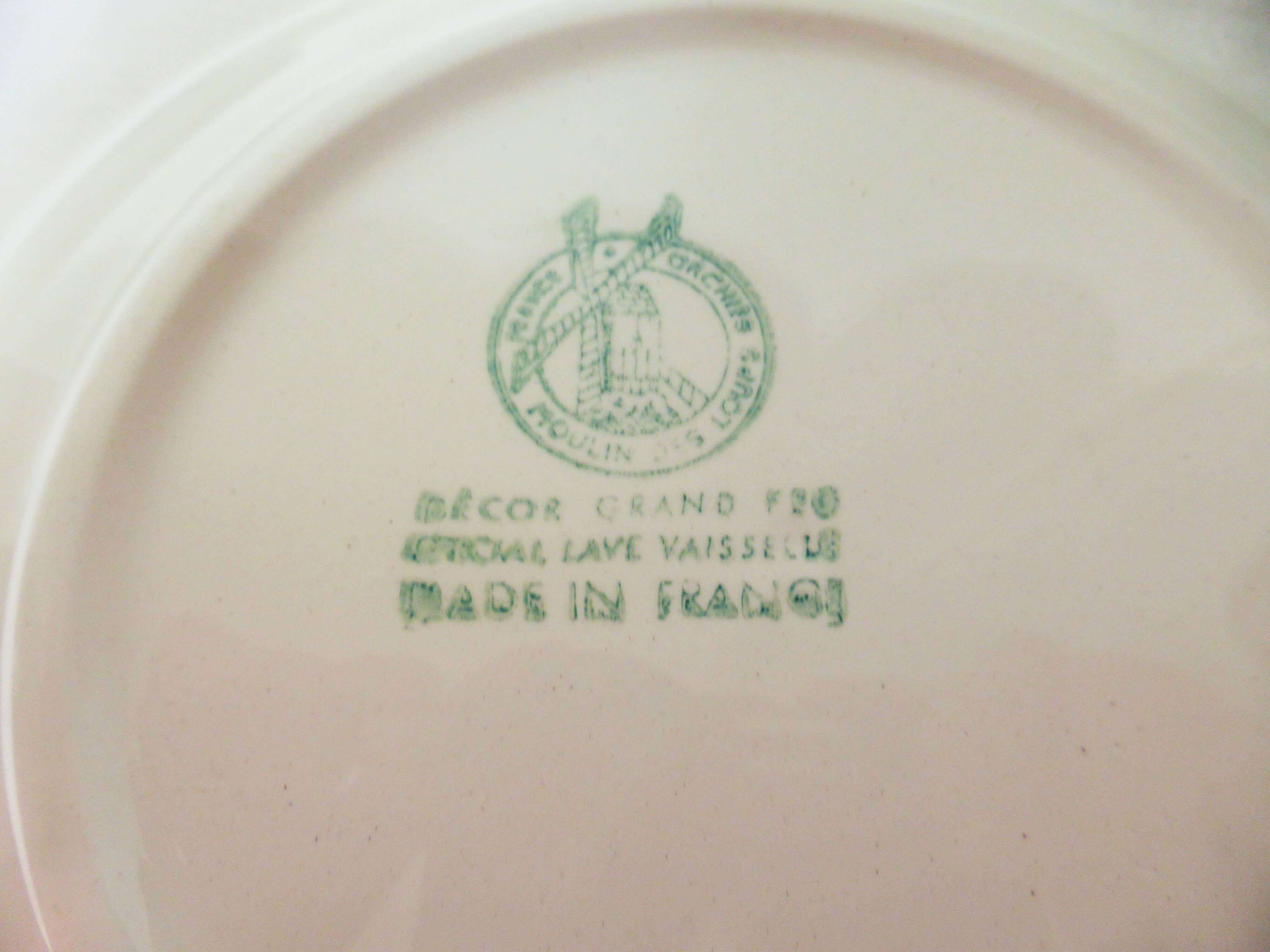 4 soup plates from Moulin des Loups Orchies 210422