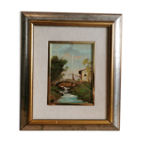 Oil on wood frame