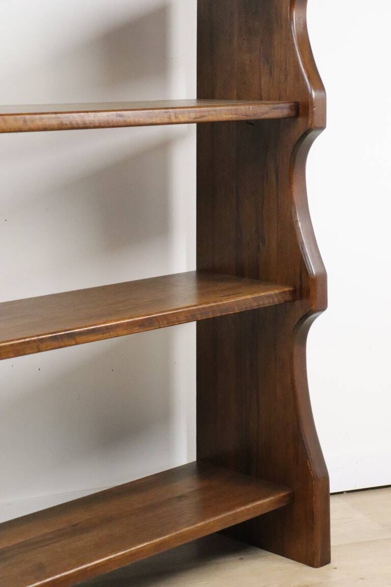 Vintage brutalist solid wood shelf - 1950