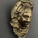 Ornementation de billard en bronze doré visage décor Louis XIV