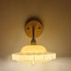 Art Deco wall lamp in marbled pink Clichy glass