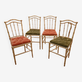 Quatre chaise de musiciens, faux bambou époques 19 ème