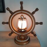 Rudder bar lamp boat vintage wheel