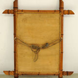 Pair of mirrors called carved wooden bamboo, France, circa 1930