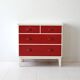 Vintage lacquered wood chest of drawers