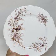 8 Superbes Assiettes Anciennes XIXème Décor Aux Oiseaux Sur Des Branches
