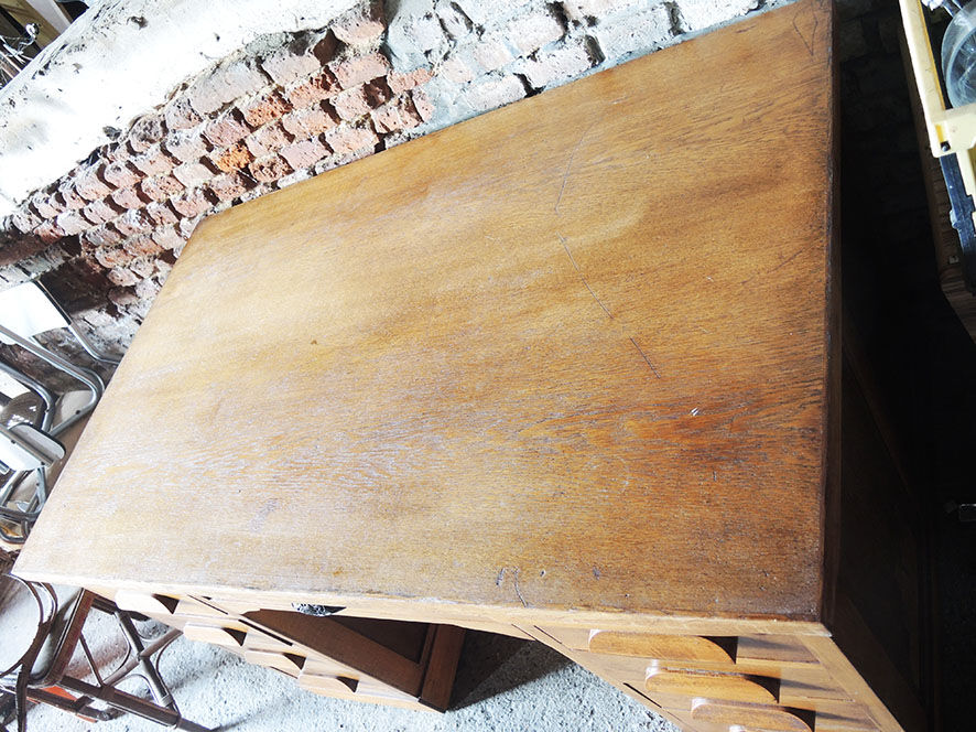 Former master's desk in solid wood