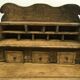 Shelf antique wooden grocery store