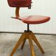 Workshop chair 1950 feet compass skaï red atypical
