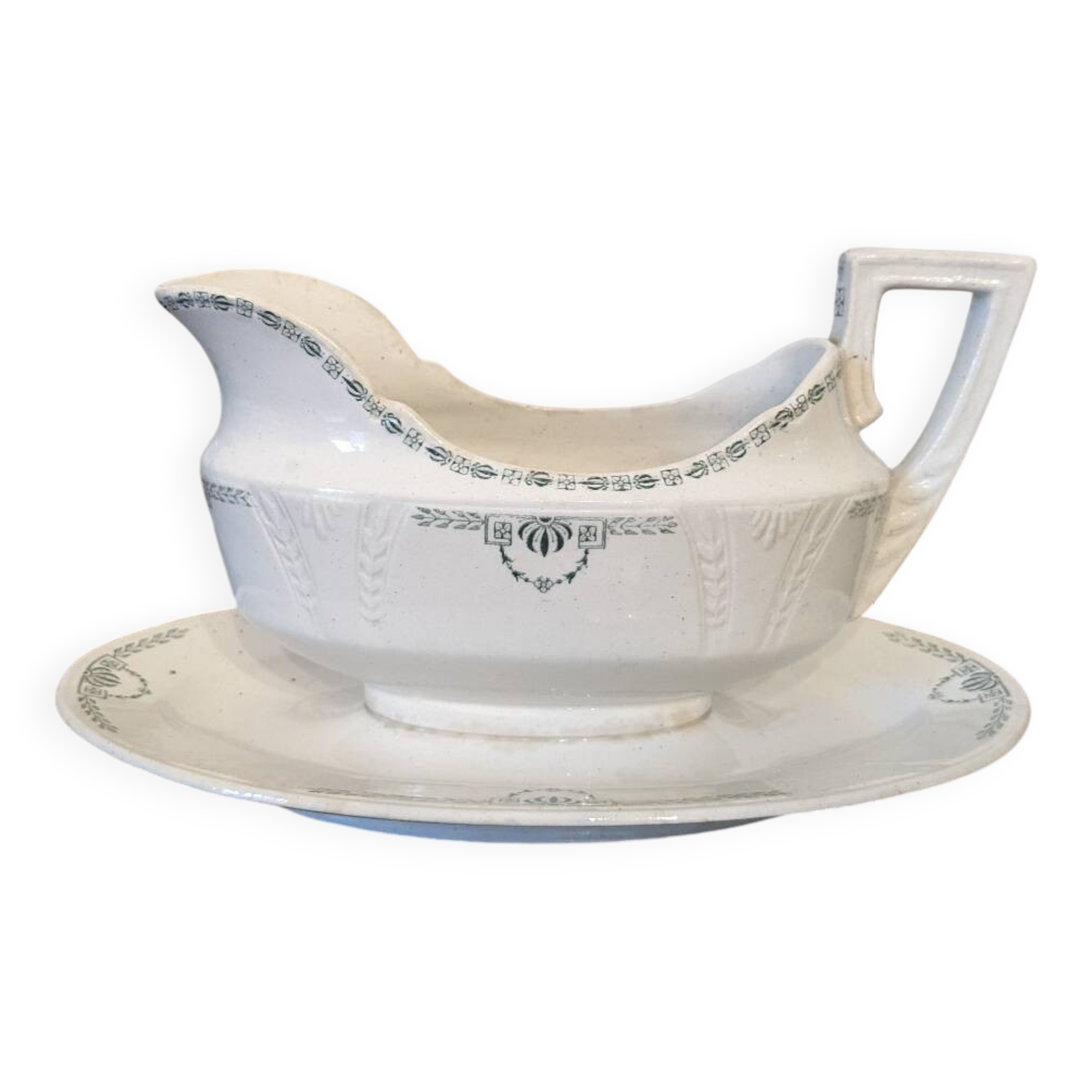 Clara sauceboat, Gien, iron earth
