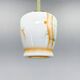 Small Art Deco Brass & Colored Glass Pendant Ligt, Germany 1930's, Restored