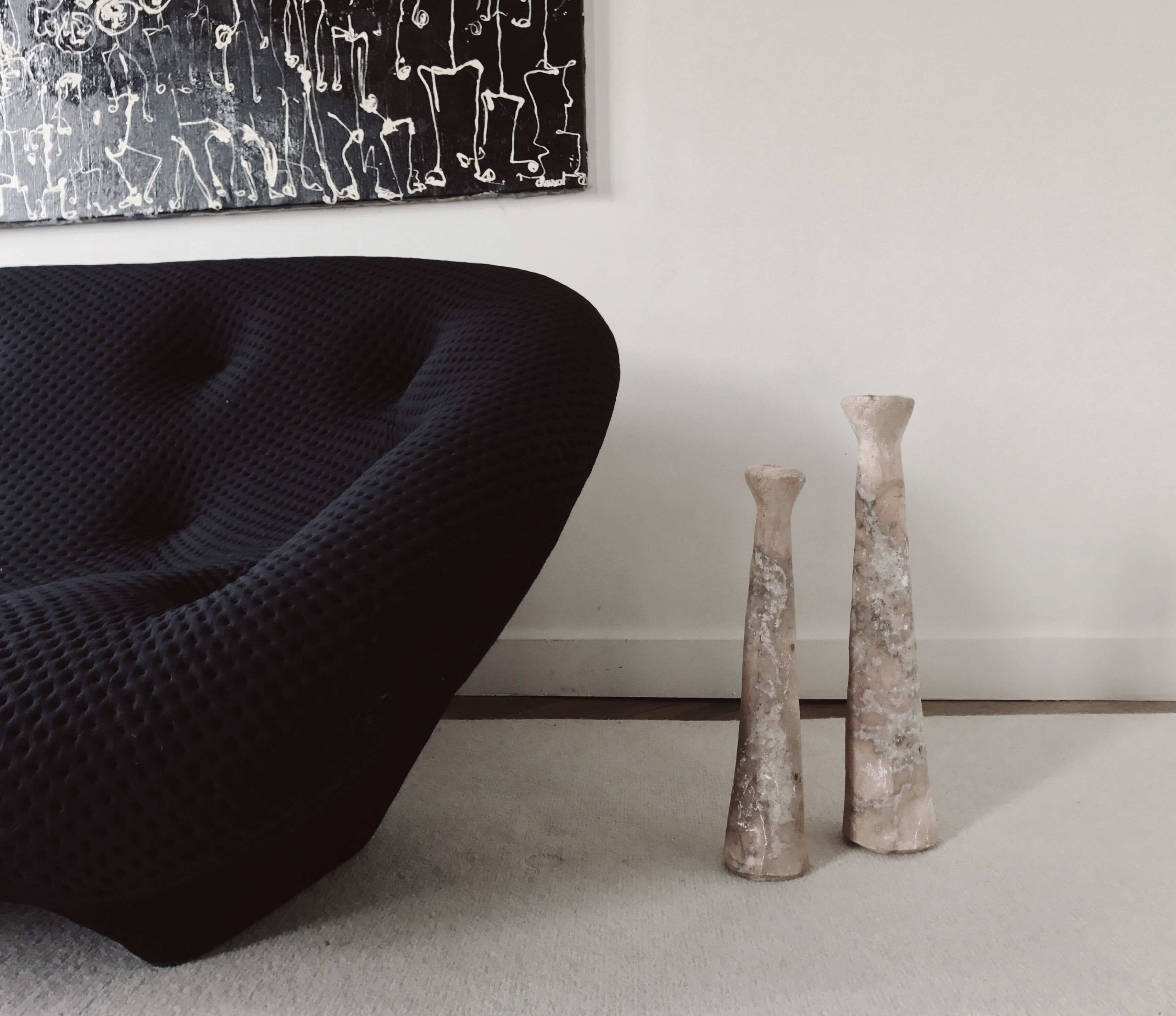 2  vases sculptural wabi by stenert