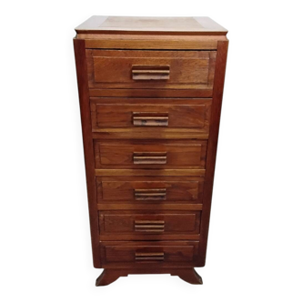 Wooden Art Deco style chest of drawers