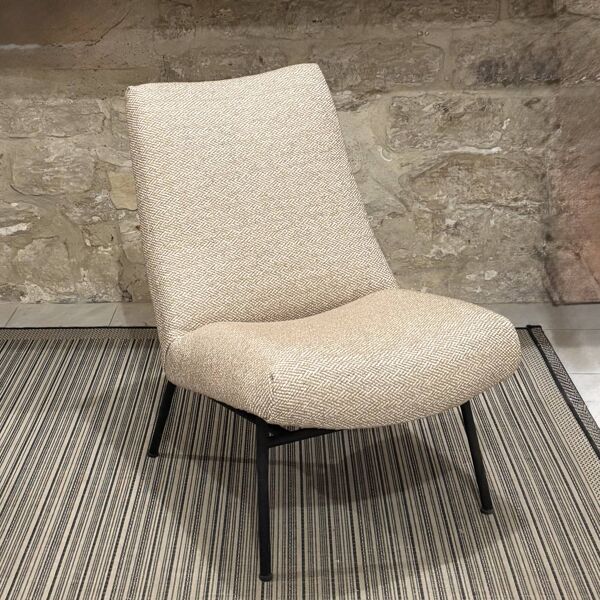 Fauteuil Pierre Guariche pour Steiner retapissé