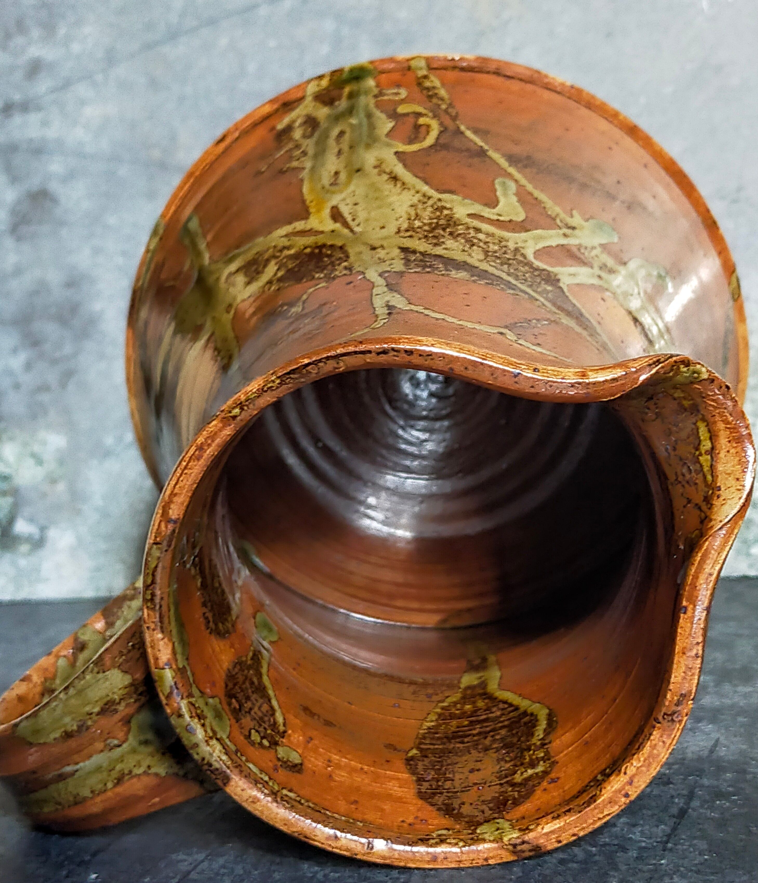 Pichet poterie de La Borne en grès émaillé art populaire
