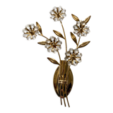Pair of wall lamps bouquet of flowers
