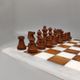 1970s Brown and White Chess Set in Volterra Alabaster Handmade Made in Italy
