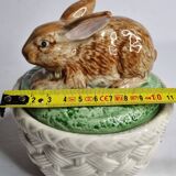 Fitz & Floyd rabbit candy box, 14 cm