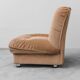 Ensemble de 3 poltrone modulari en tessuto beige anni '70 vintage modernariato