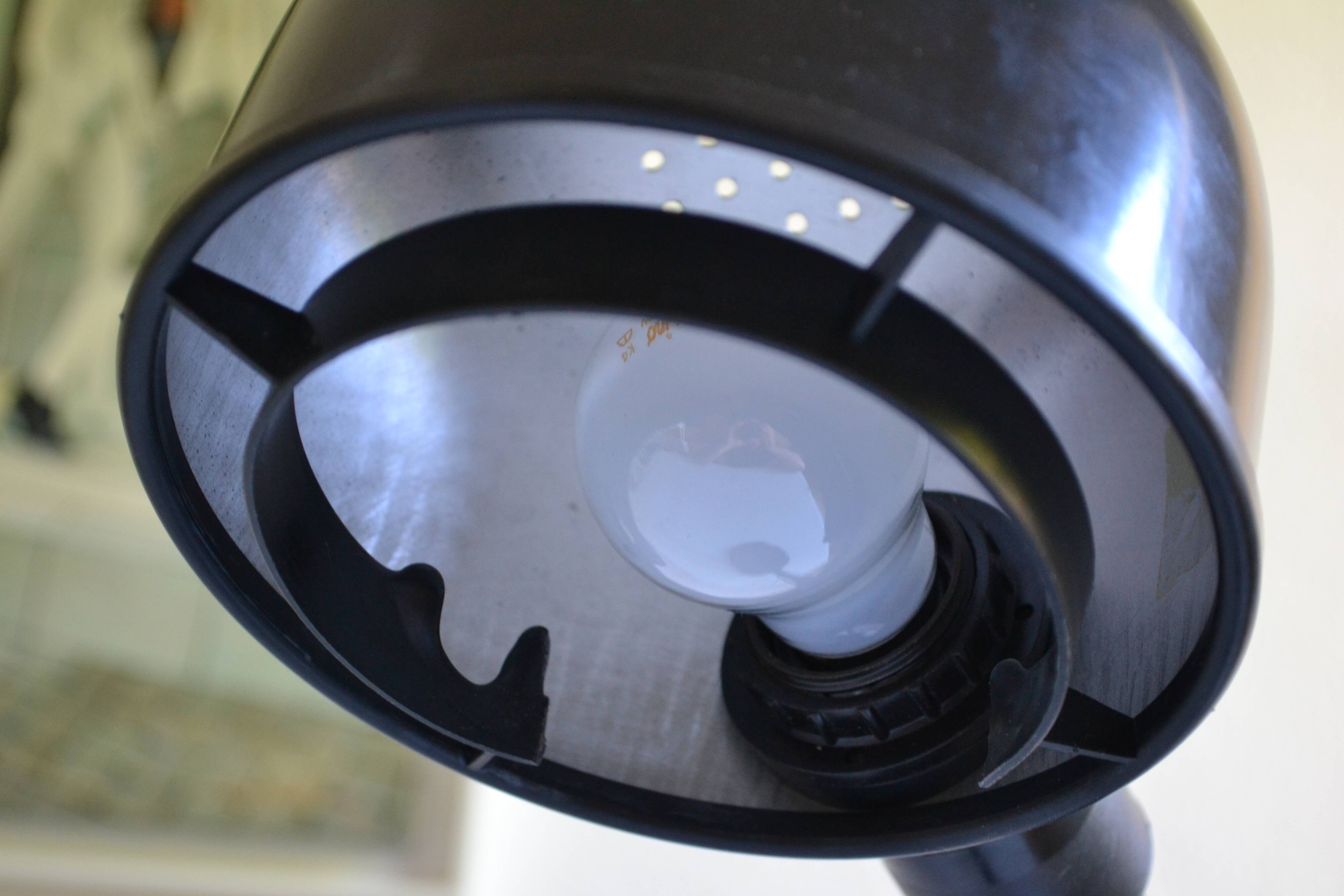 Black goose neck desk lamp ALDA 1980 Swedish Mid-Century