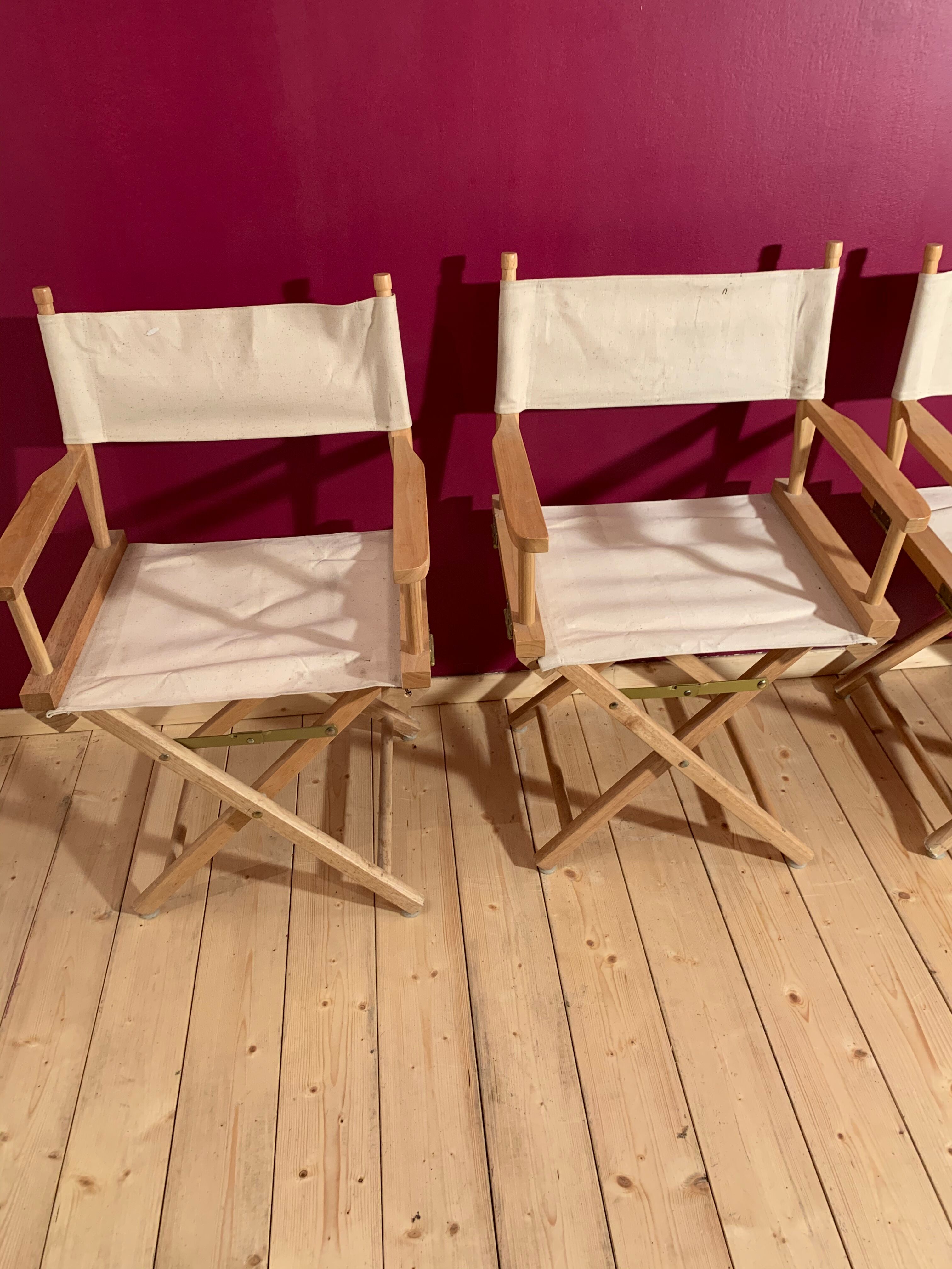 Lot 4 armchairs Pliants film director