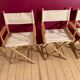 Lot 4 armchairs Pliants film director