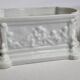 Set of two table planters in white porcelain "Capodimonte"