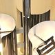 1970s Space Age Chromed Pendant Lamp by AV Mazzega, Murano Glass