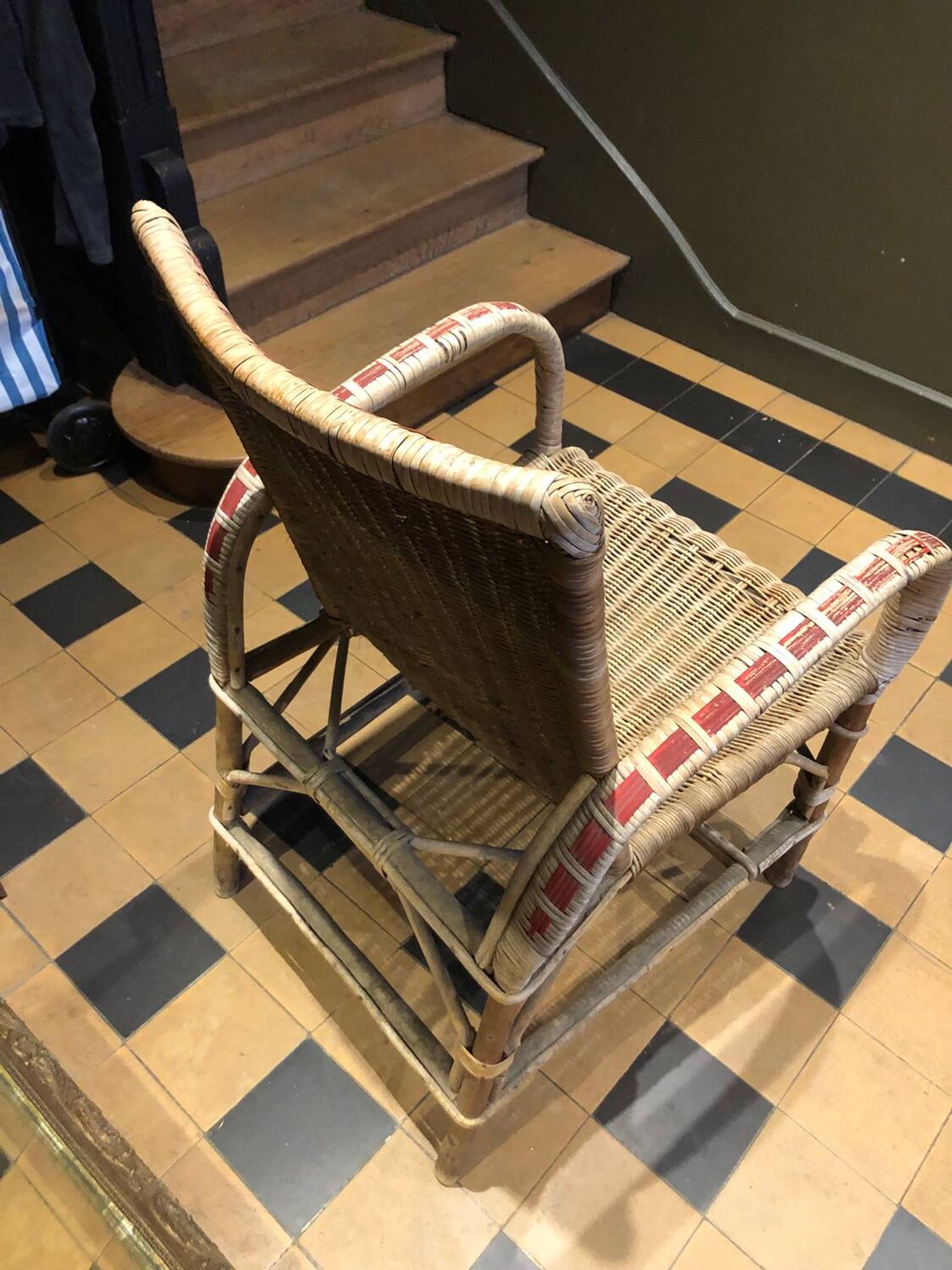 1920s rattan armchair