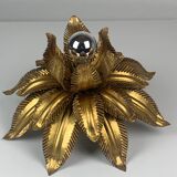 Paire de plafonniers florentins en laiton de style Hollywood Regency par Hans Kogl, années 1960