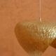 Handmade lotus-shaped brass pendant light