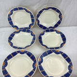 6 hollow plates made in france badonviller