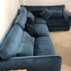 Blue Velvet Corner Sofa