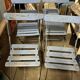 Lot de 6 chaises de jardin fer forgé bleu