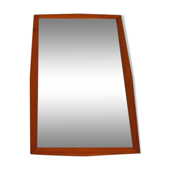 Miroir scandinave en teck 67 x 39 cm